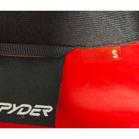 Spyder Men's Pelmo Down Jacket size small dark gray with red accents - Picture 10 of 11